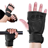 1 Pair Weight Lifting Fitness Training Gloves Women Men Sports Body Building Gymnastics Grips Gym Hand Palm Protector Gloves